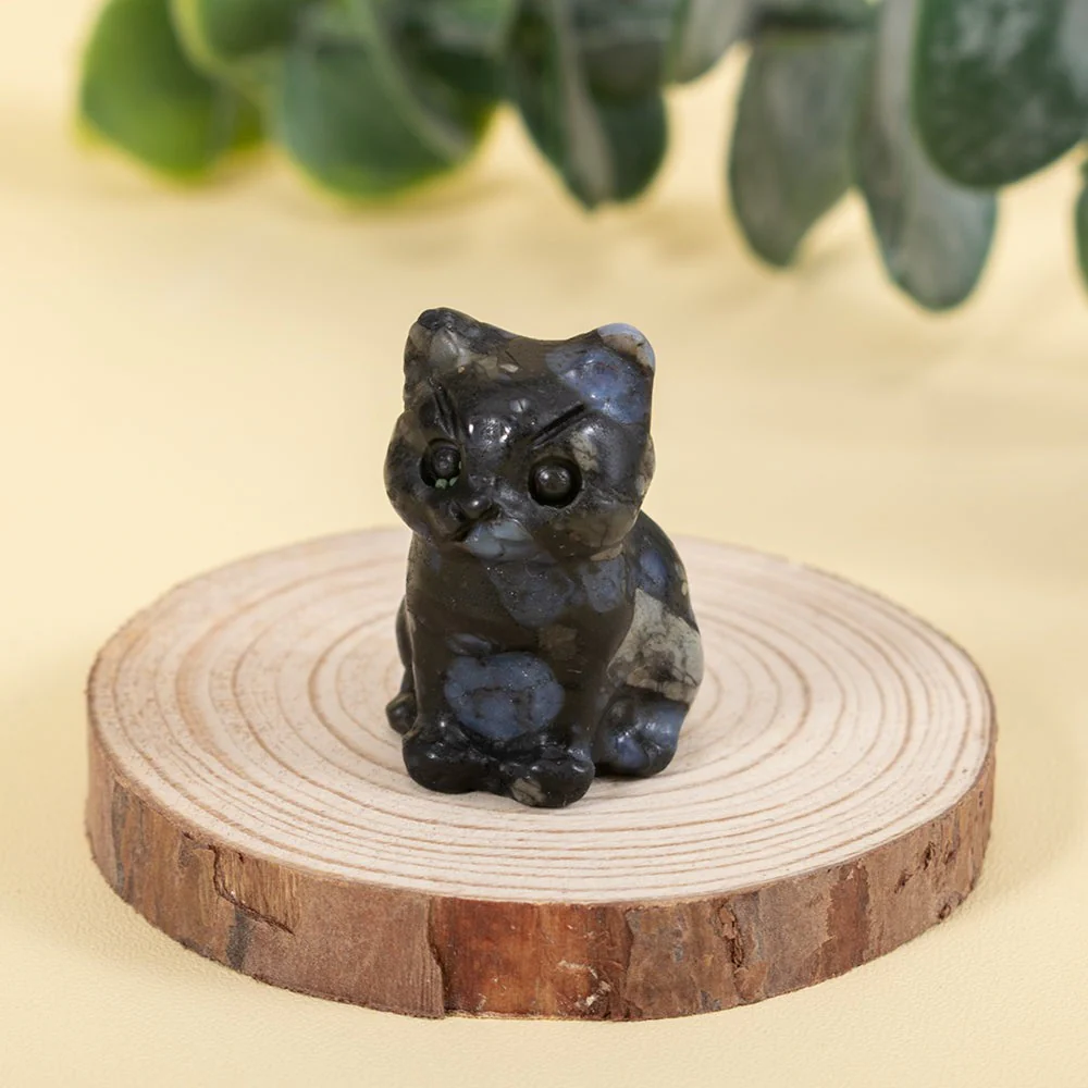 Cute Kitten Gemstone Figurine - Image 12