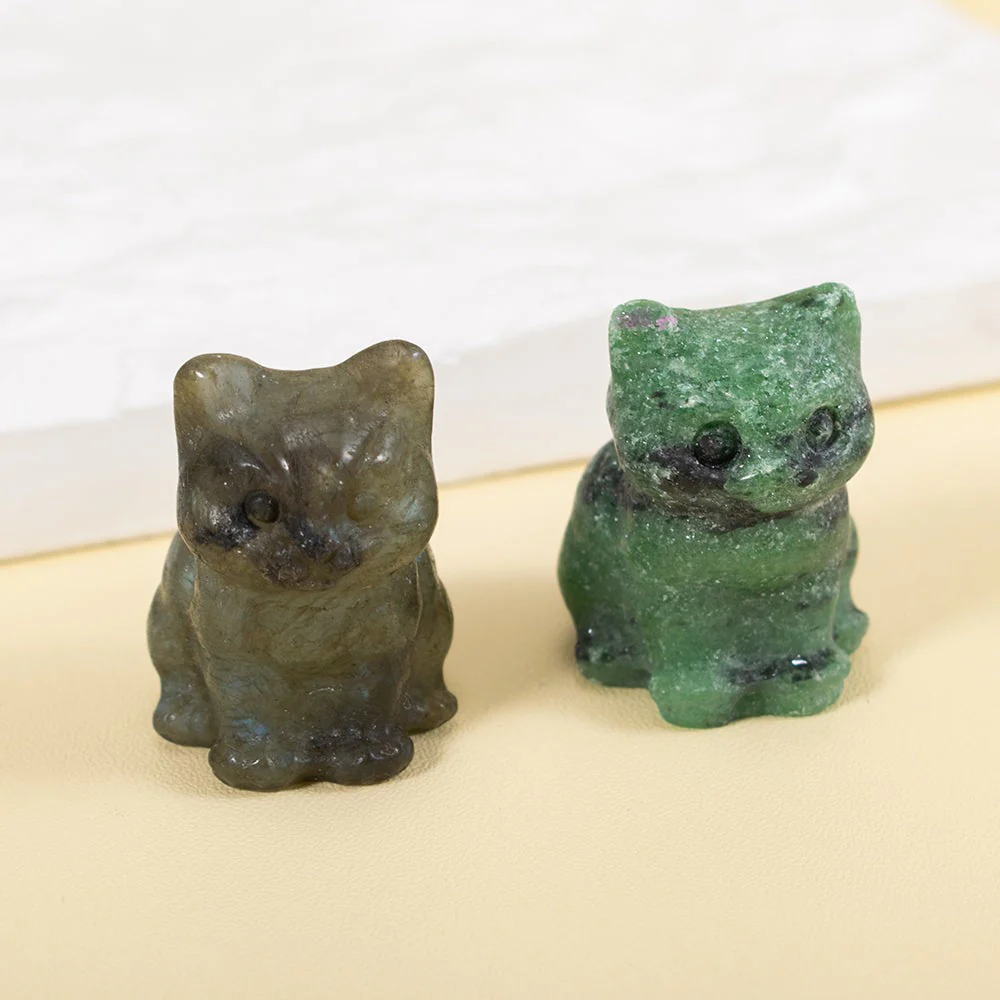 Cute Kitten Gemstone Figurine - Image 4