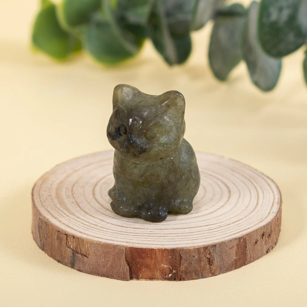 Cute Kitten Gemstone Figurine - Image 8