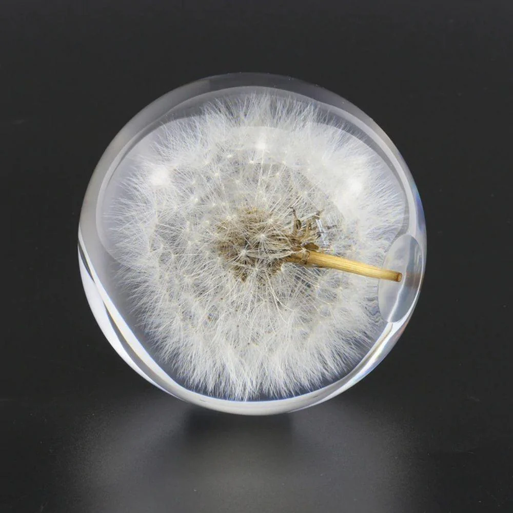 Dandelion Crystal Glass Ball - Image 3