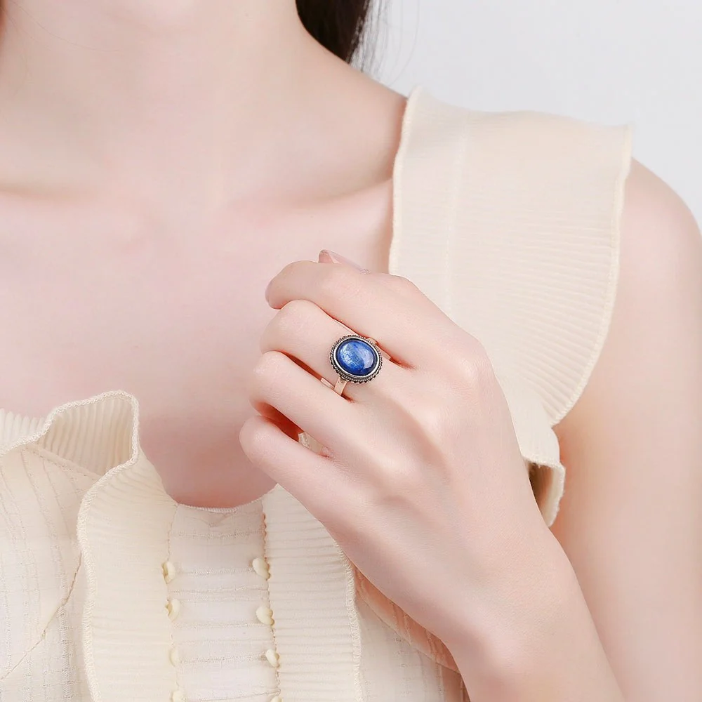 Deep Blue Lapis Lazuli Ring - Image 5