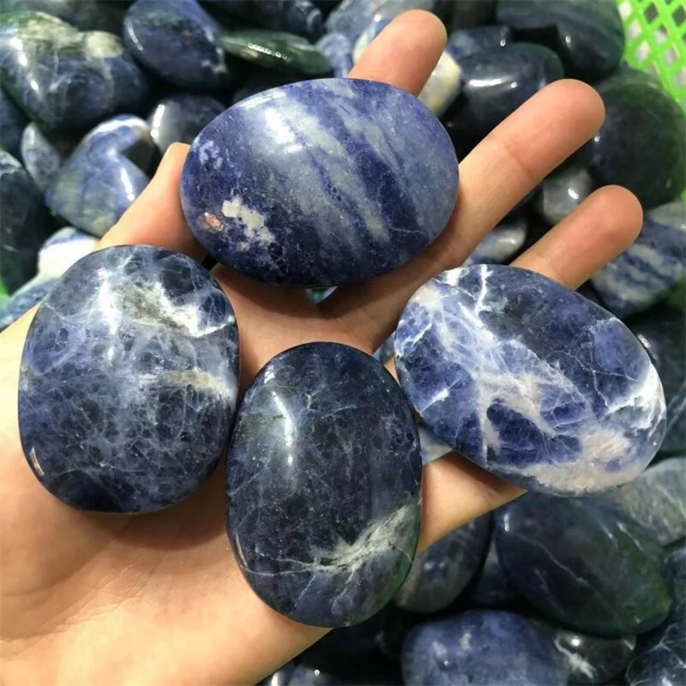Deep Blue Sodalite Palm Stone - Image 2