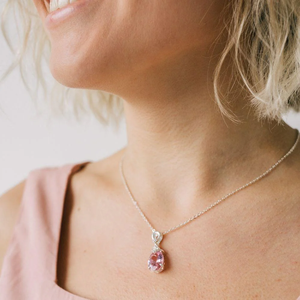 Aquamarine Drop Necklace - Image 4