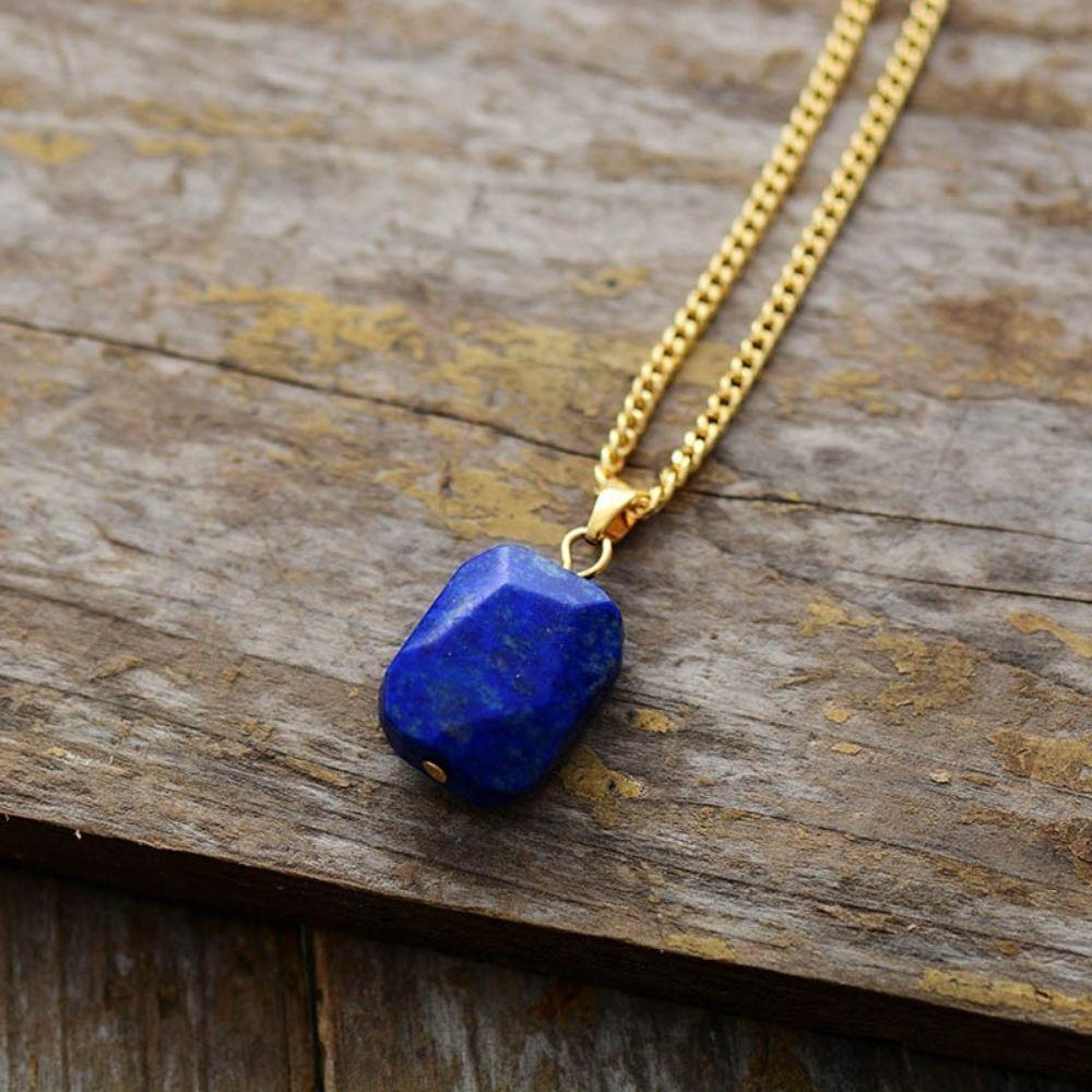 Elegant Lapis Lazuli Crystal Necklace - Image 3