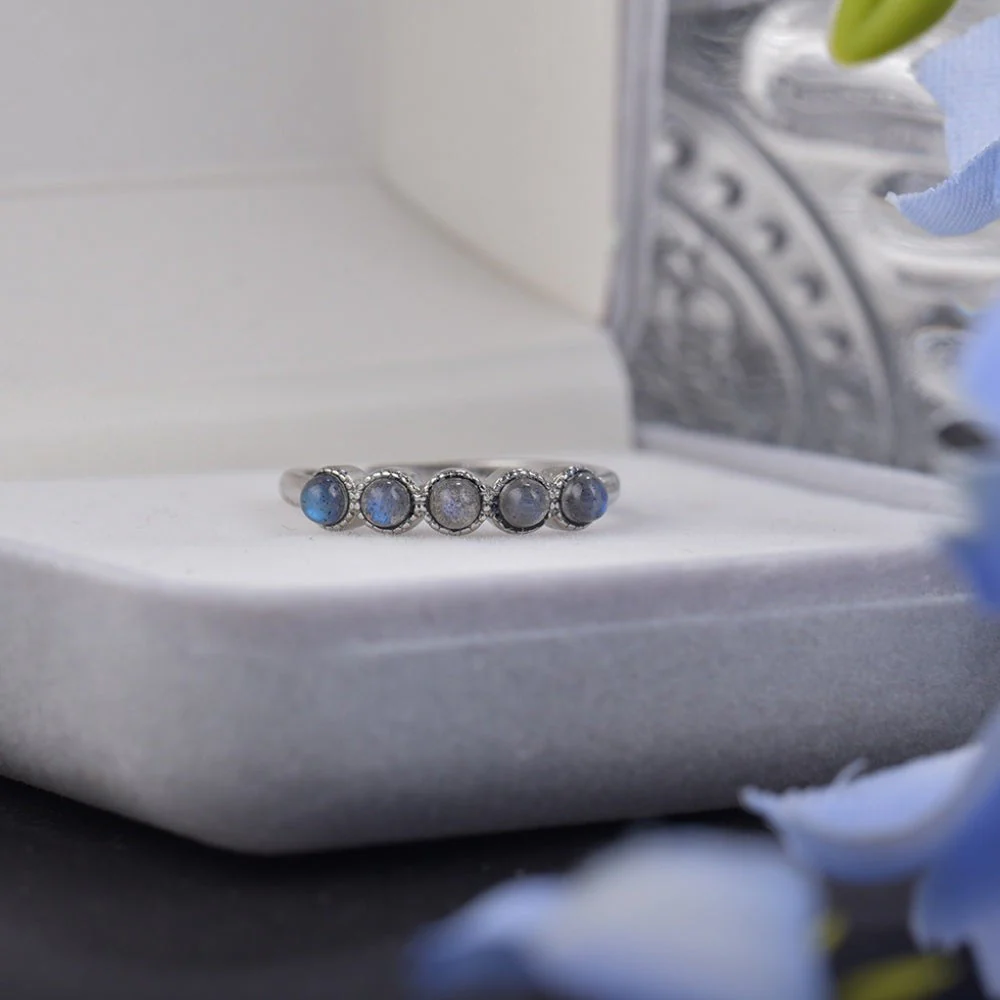 Exquisite Labradorite Beads Ring - Image 2