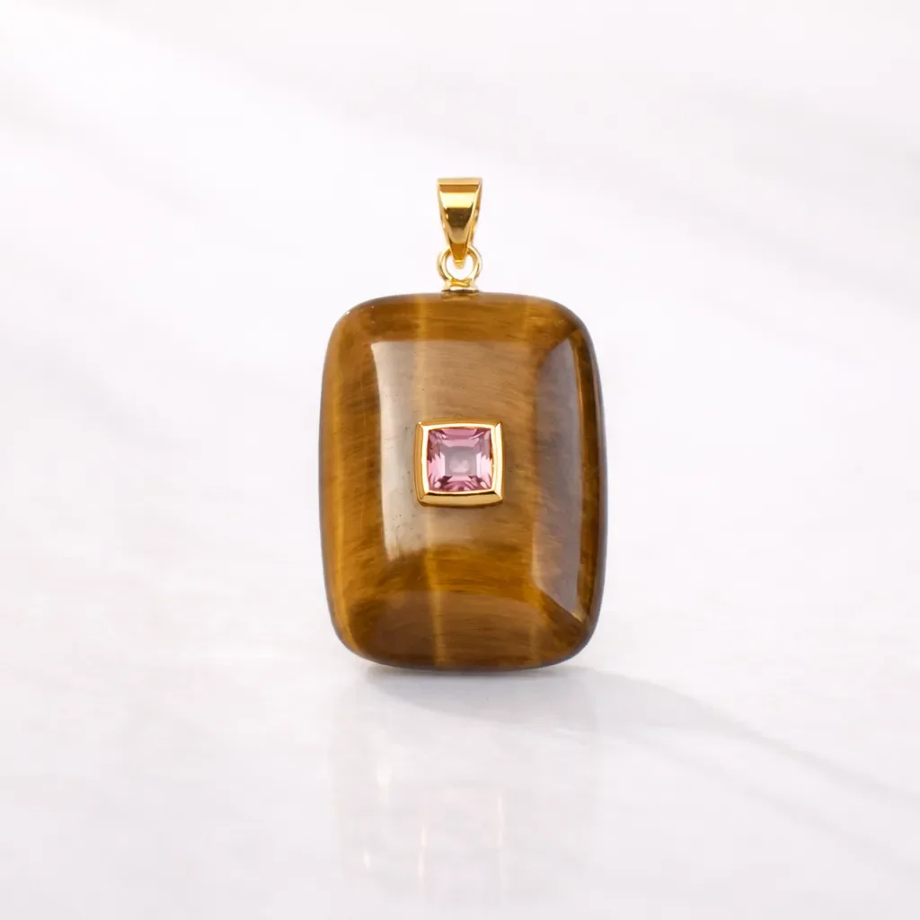 Gold‑Plated Crystal Chakra Pendant — Natural Stone Energy Jewelry - Image 3