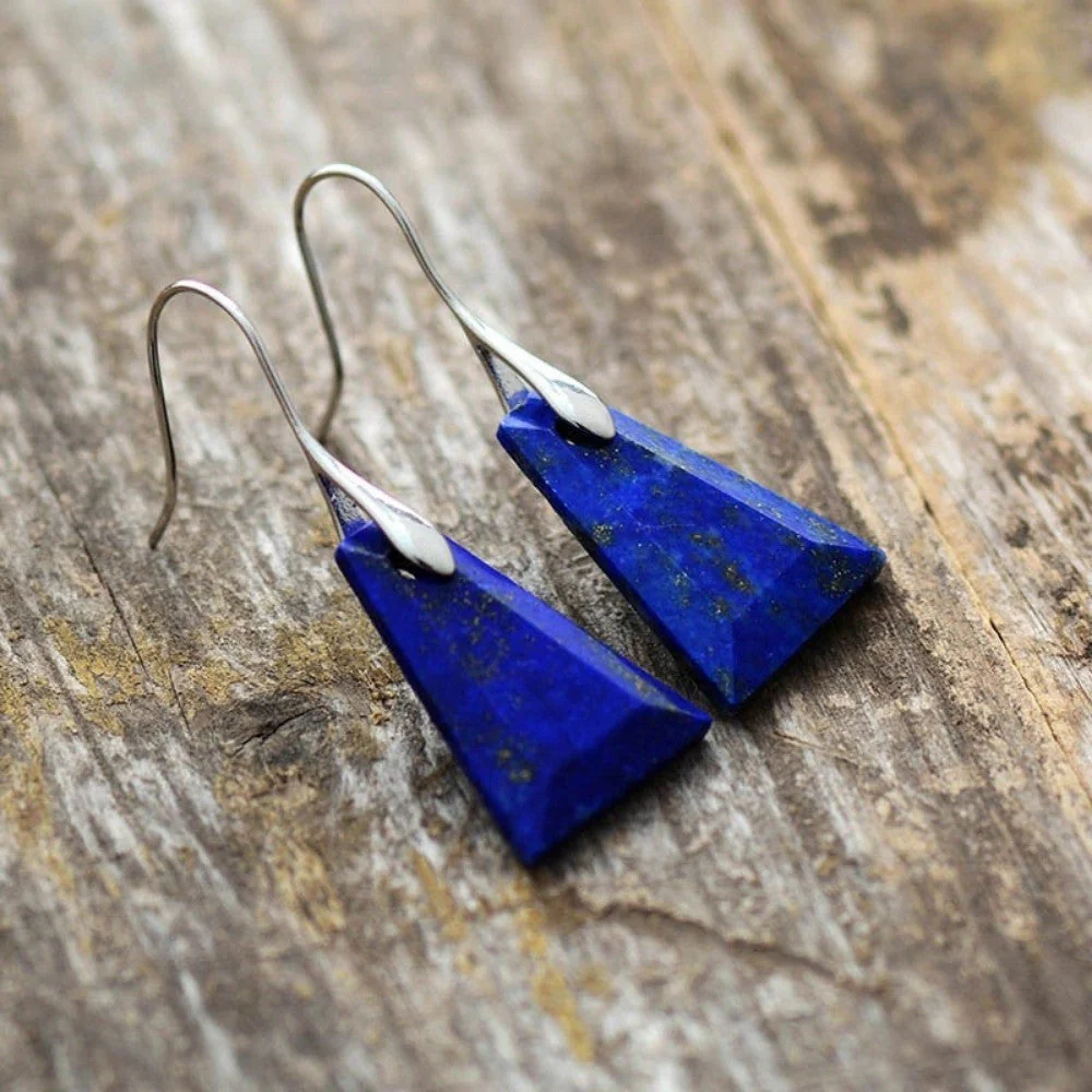 Graceful Lapis Lazuli Earrings - Image 2