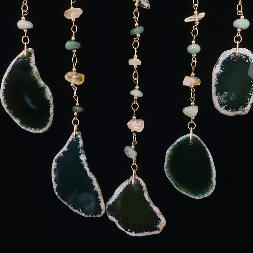 Green Agate Gemstone Dream Catcher - Image 3