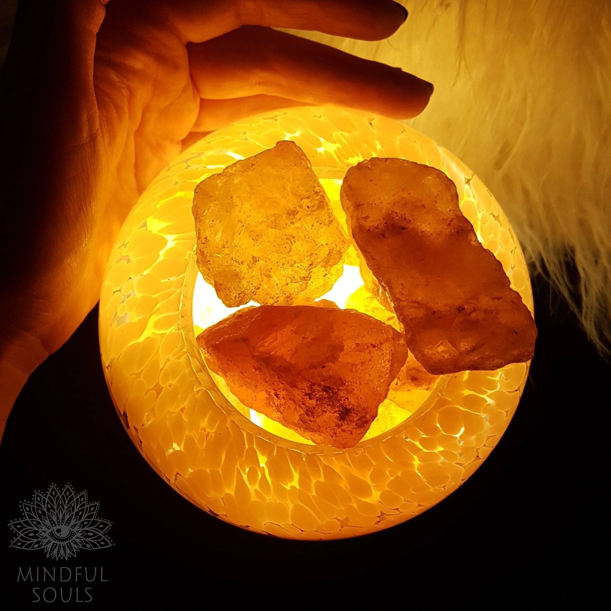 Blown Glass Himalayan Salt Lamp - Image 4