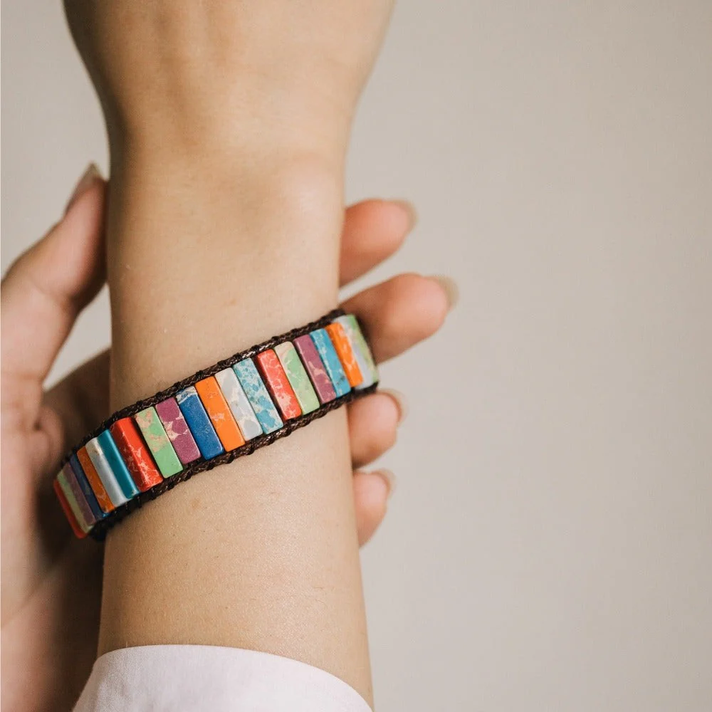 Handmade 7 Chakra Energy Stone Bracelet - Image 2