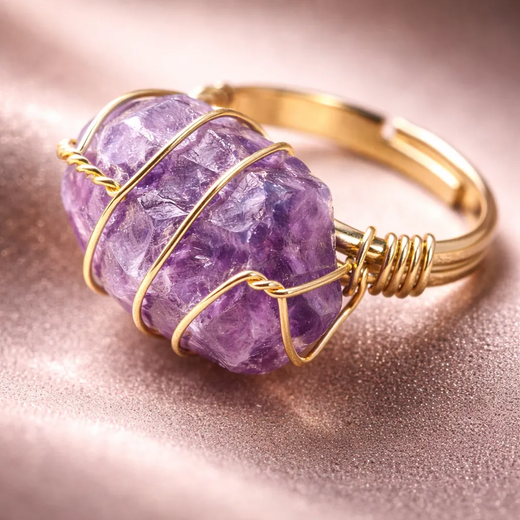Healing Crystal Adjustable Ring — Natural Gemstone Statement Jewelry - Image 13