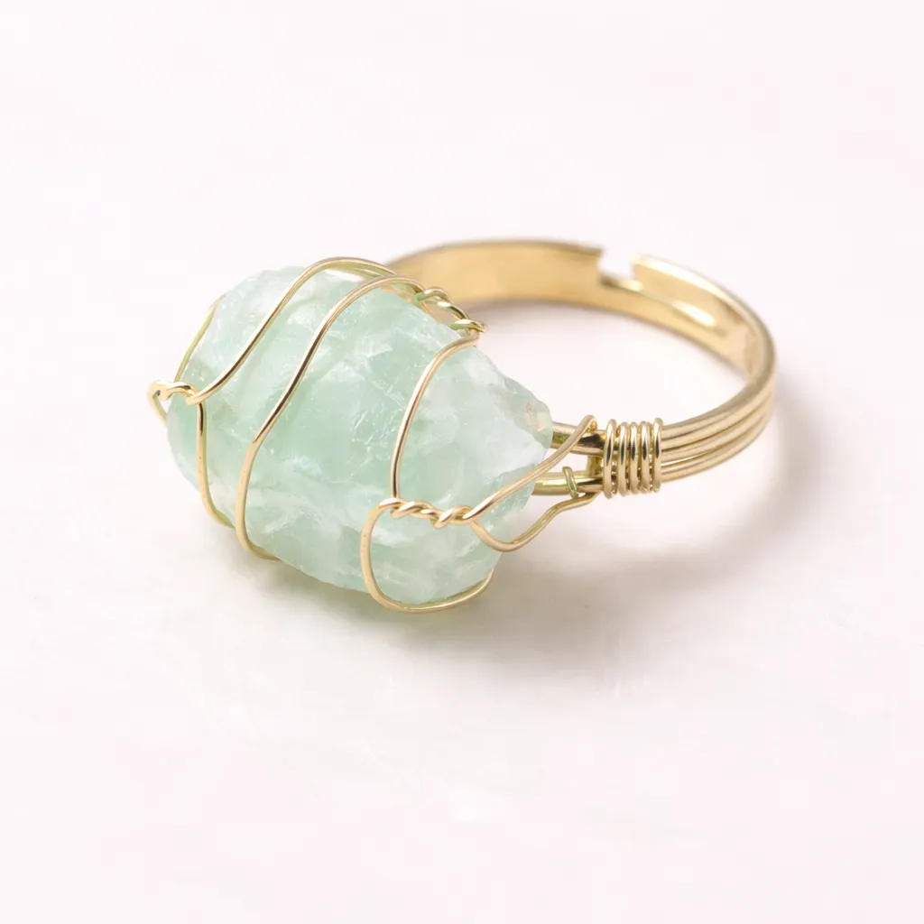 Healing Crystal Adjustable Ring — Natural Gemstone Statement Jewelry - Image 15