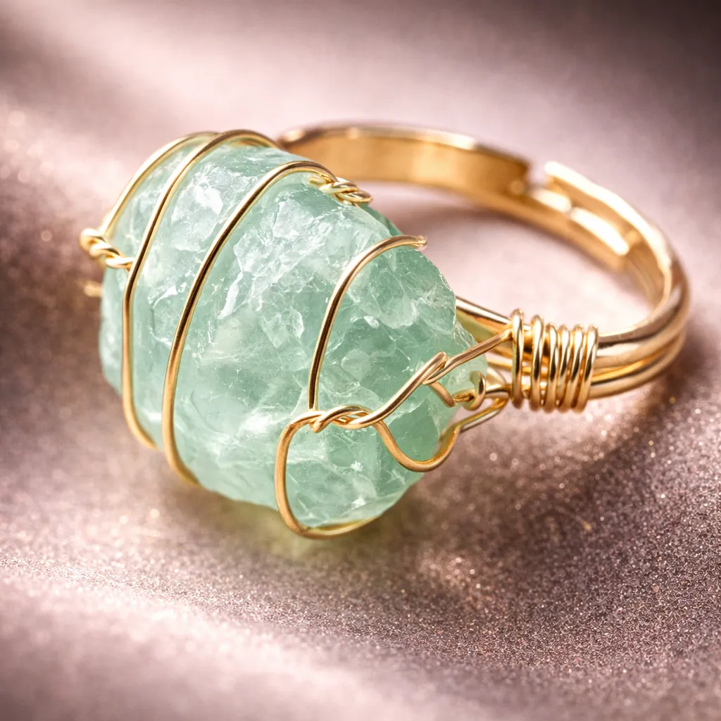 Healing Crystal Adjustable Ring — Natural Gemstone Statement Jewelry - Image 17