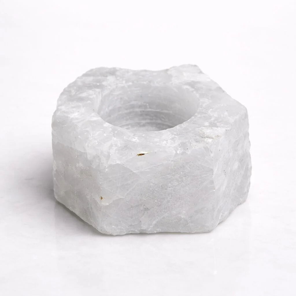 Healing Crystal Tea Light Candle Holder — Natural Stone Light for Ambience & Calm - Image 5