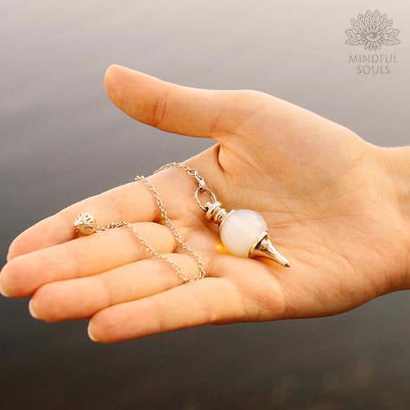 Healing Energy Opalite Crystal Pendulum - Image 2