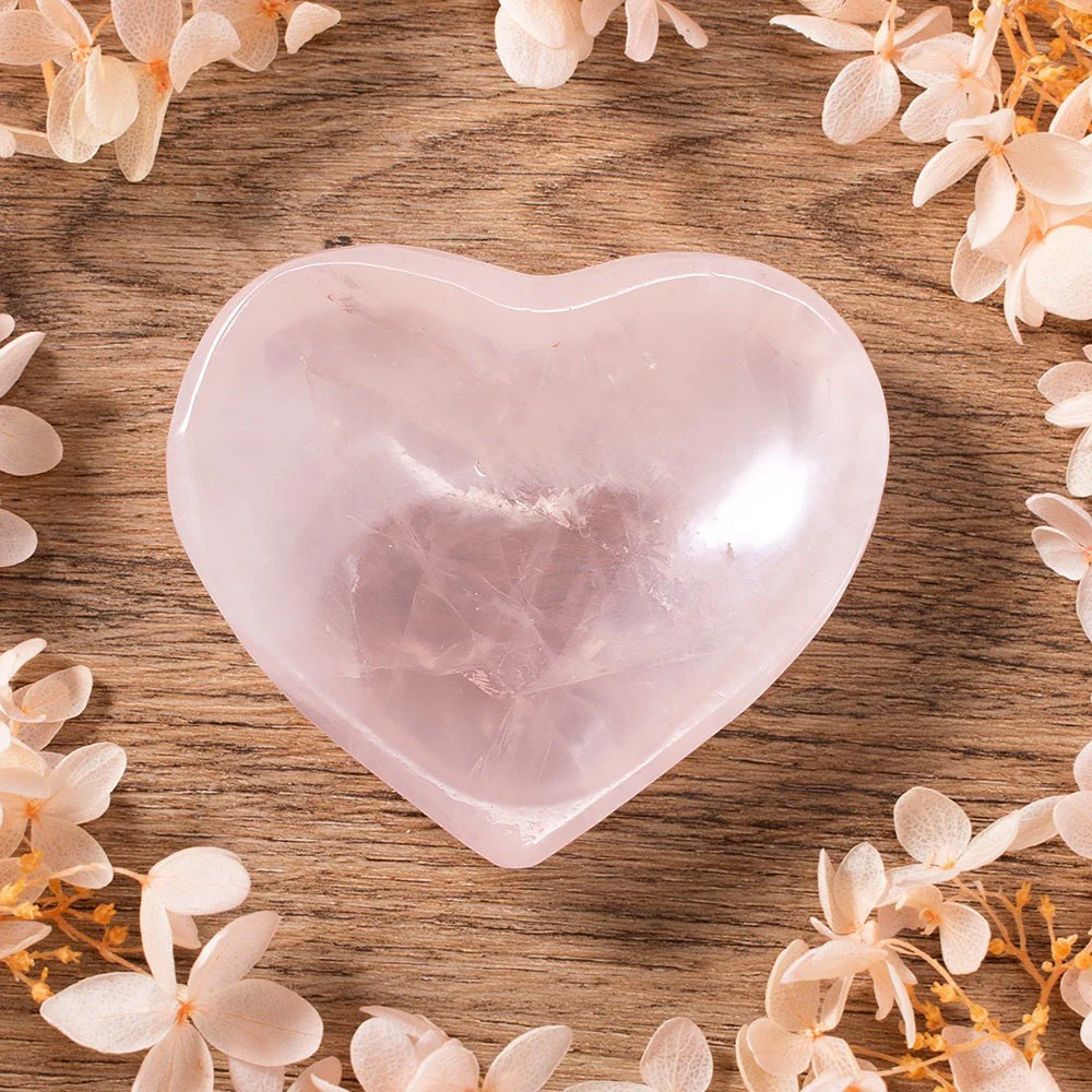 Heart Shaped Rose Quartz Crystal Bowl - Image 2
