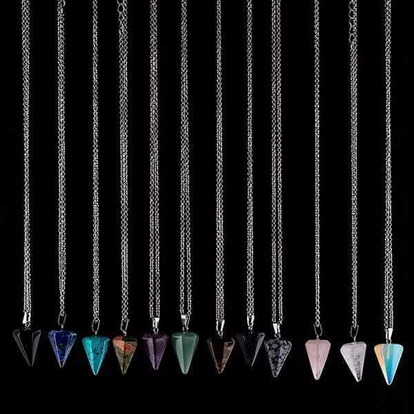 Hexagon Crystal Pendulum Necklace - Image 17