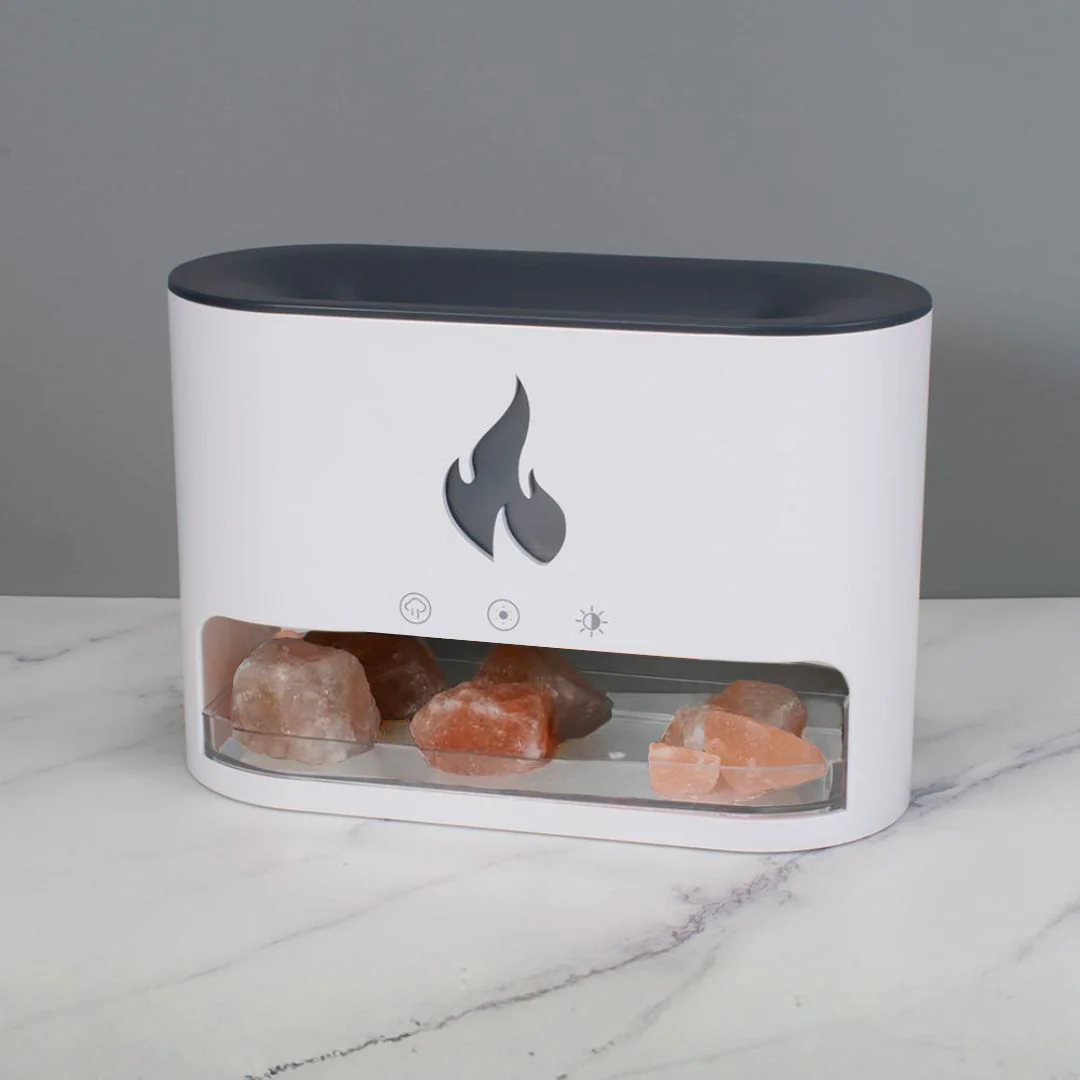 Himalayan Salt Fireplace Humidifier Lamp - Image 6