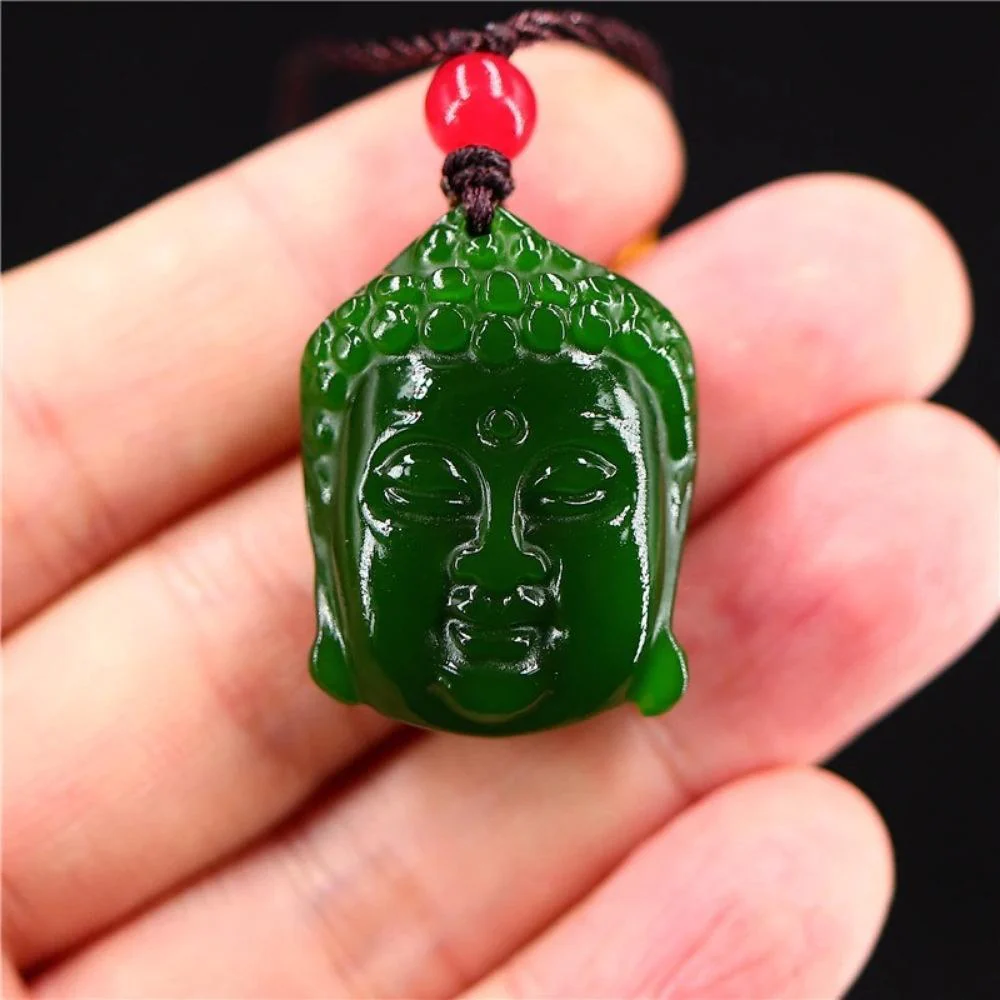 Jade Buddha Head Necklace - Image 3