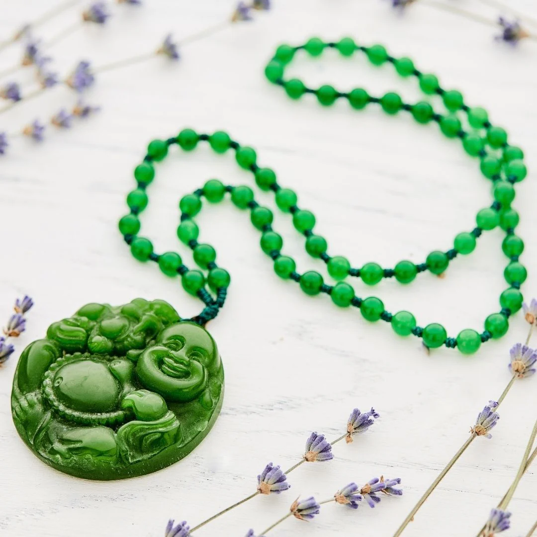 Jade Crystal Buddha Necklace