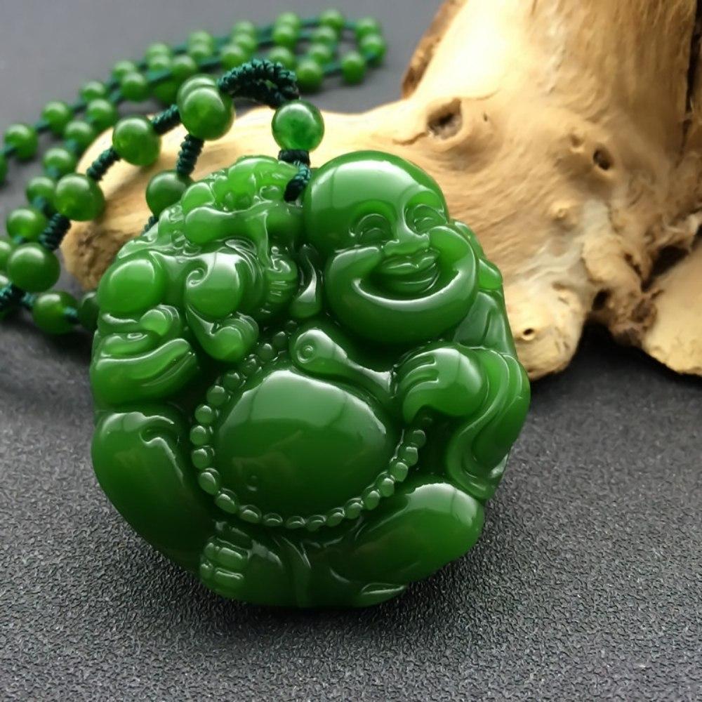Jade Crystal Buddha Necklace - Image 3