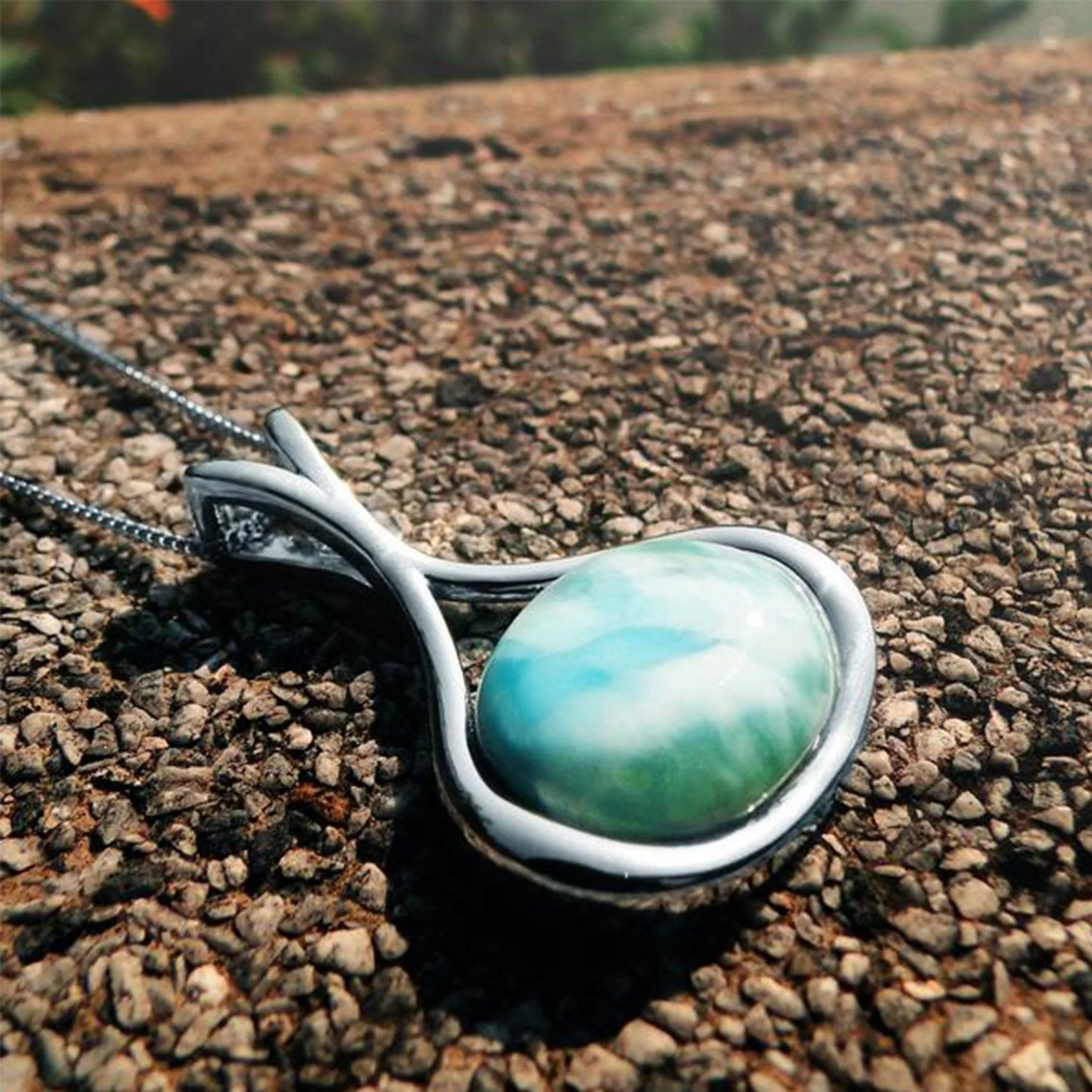 Larimar Mermaid Necklace - Image 8
