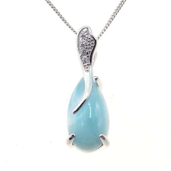 Larimar Water Drop Pendant - Image 4