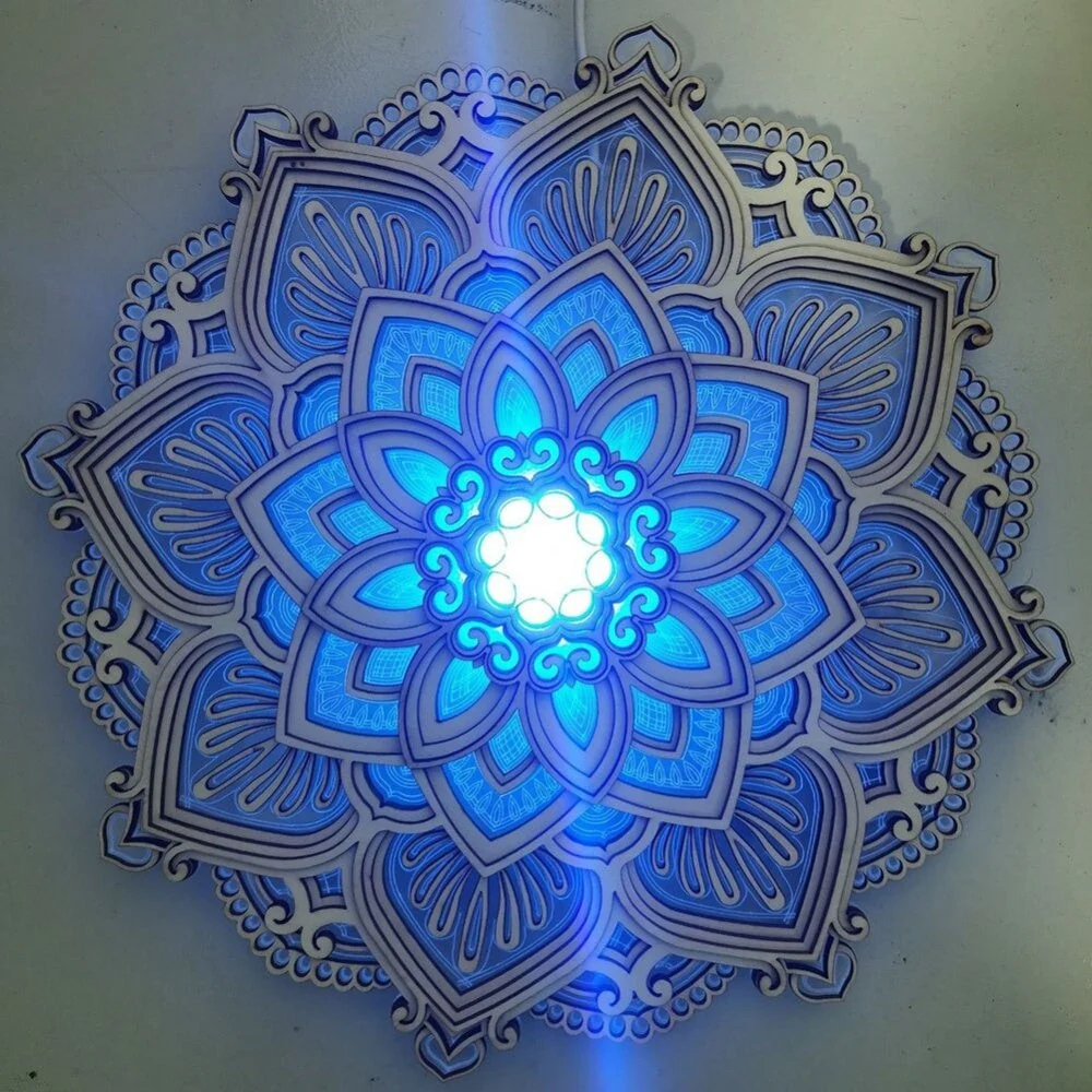 Lotus Flower Mandala Light Lamp - Image 3