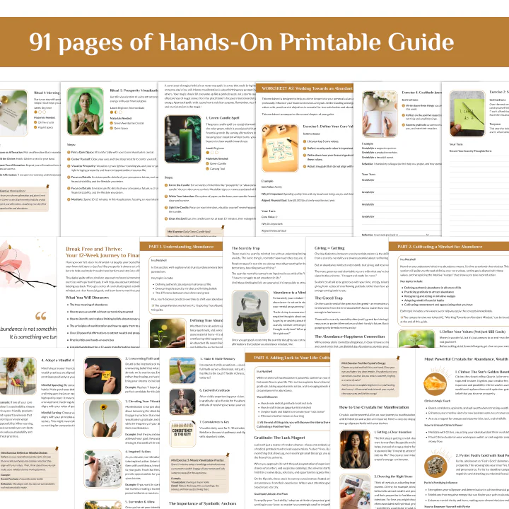 Manifesting Abundance: A Hands-On Printable Guide for Prosperity and Financial Freedom - Image 4