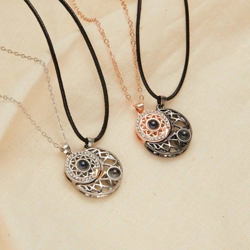 Matching Moon & Sun Magnetic Necklaces for Couples - Image 5