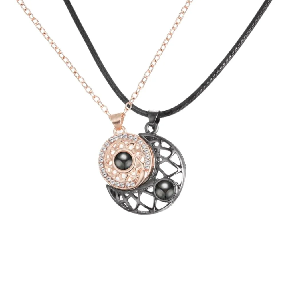 Matching Moon & Sun Magnetic Necklaces for Couples - Image 7