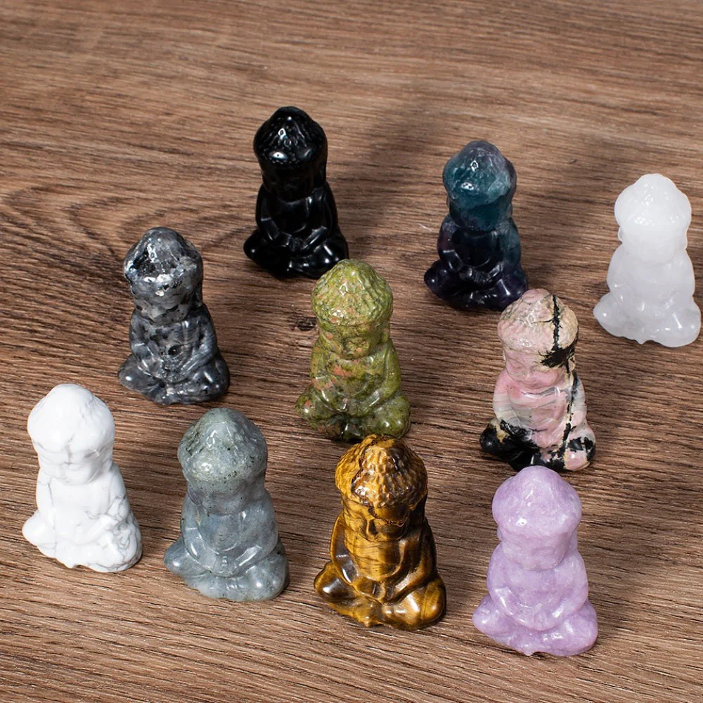 Meditating Buddha Crystal Figurine