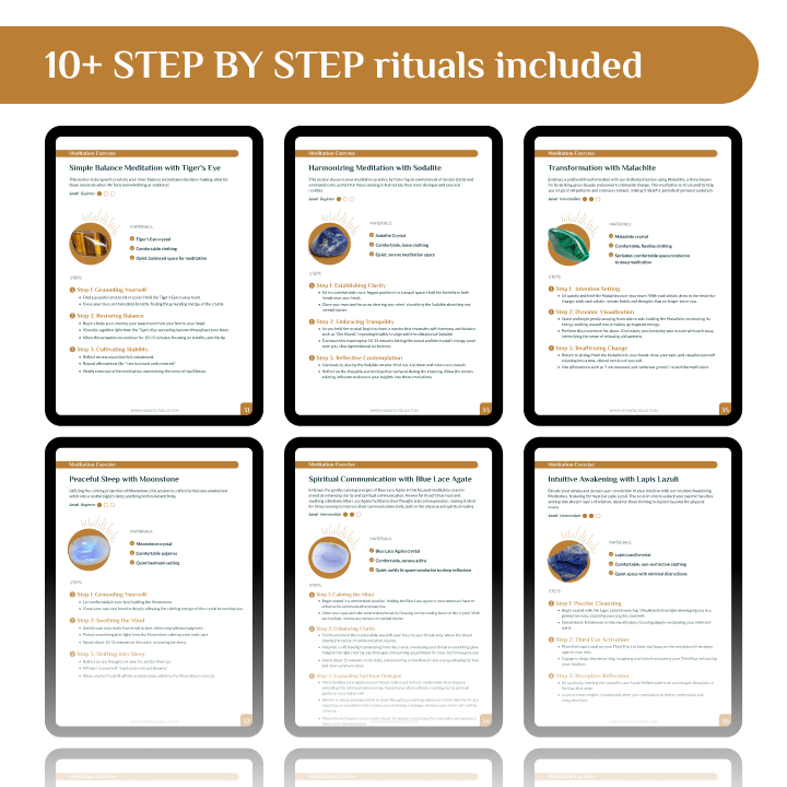 Meditation with Crystals: Printable Guide & Workbook - Image 8