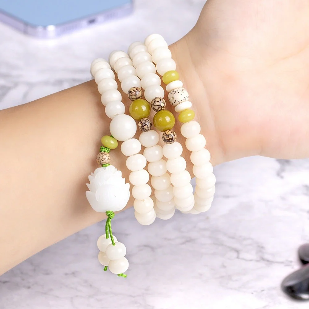 Milky Lotus Flower Bracelet - Image 3