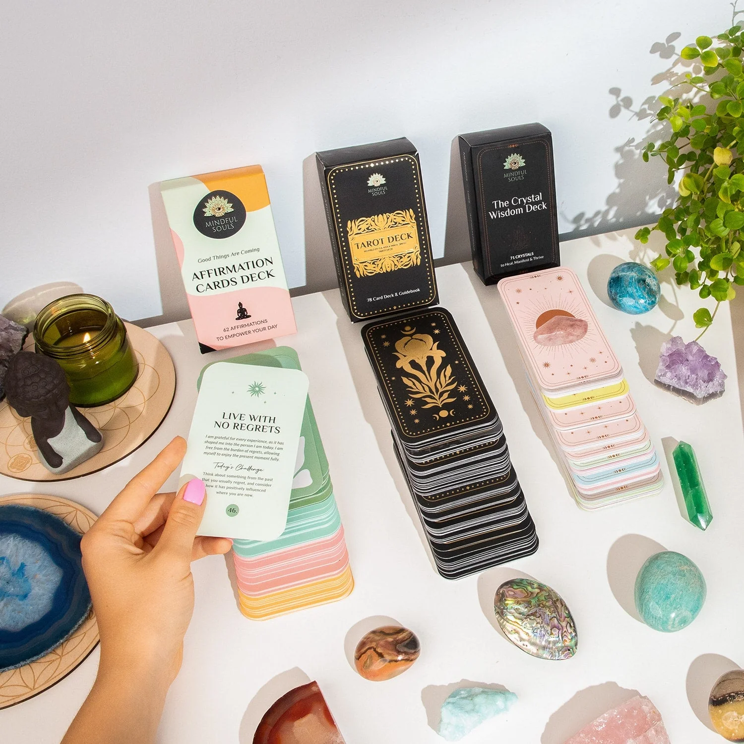 Mindful Cards Bundle: Tarot, Crystals & Affirmation Card Decks - Image 4