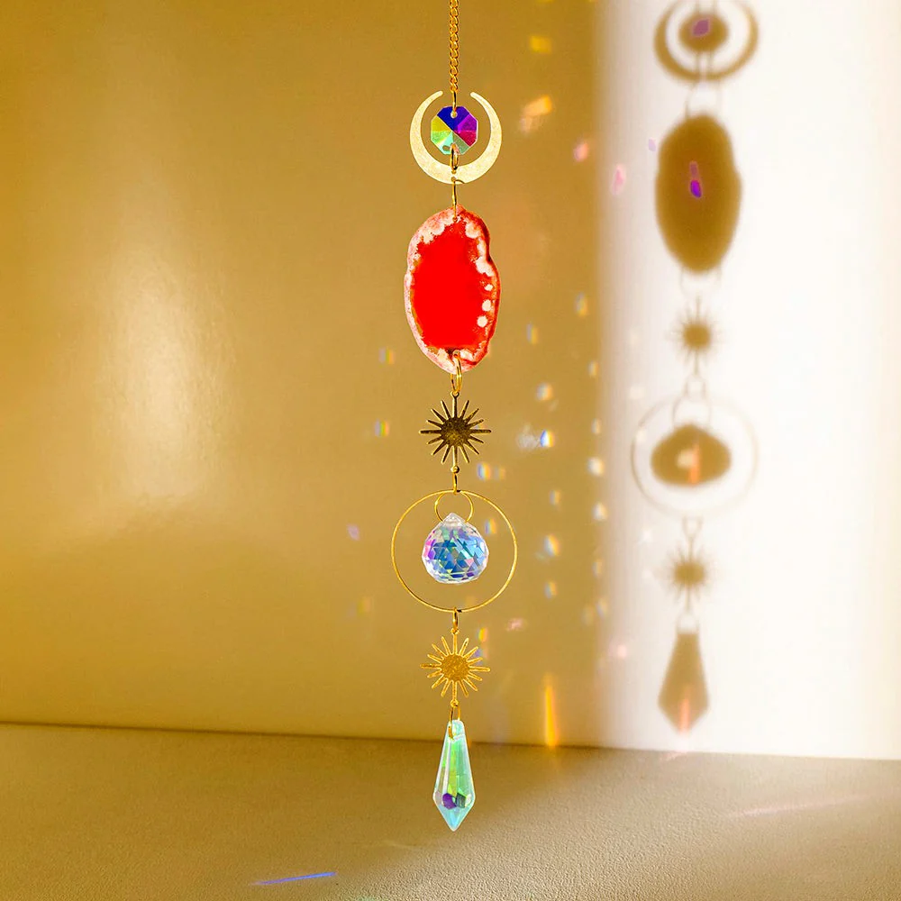 Minimalistic Agate Stone Sun Catcher - Image 3
