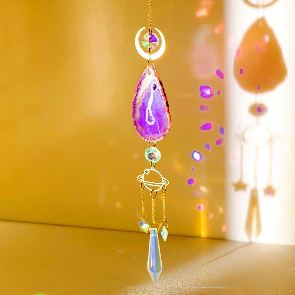 Minimalistic Agate Stone Sun Catcher - Image 4