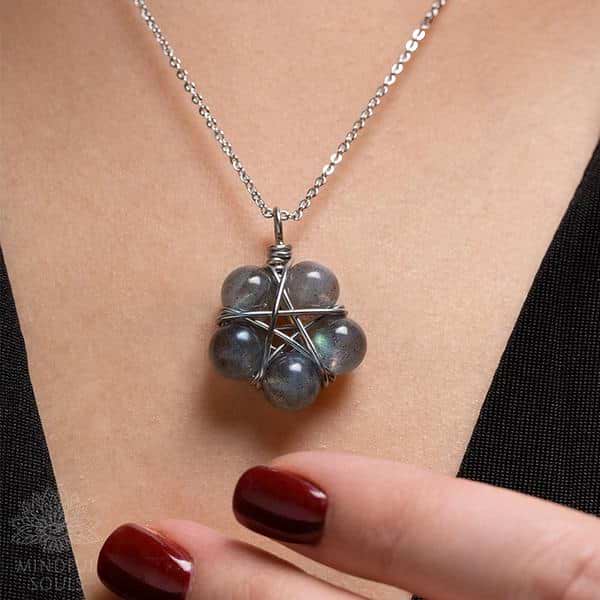 Moonstone Pentagram Necklace - Image 3