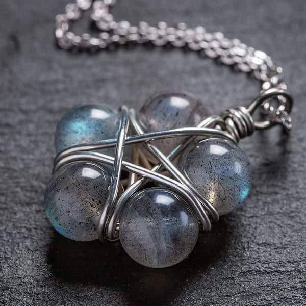 Moonstone Pentagram Necklace - Image 4