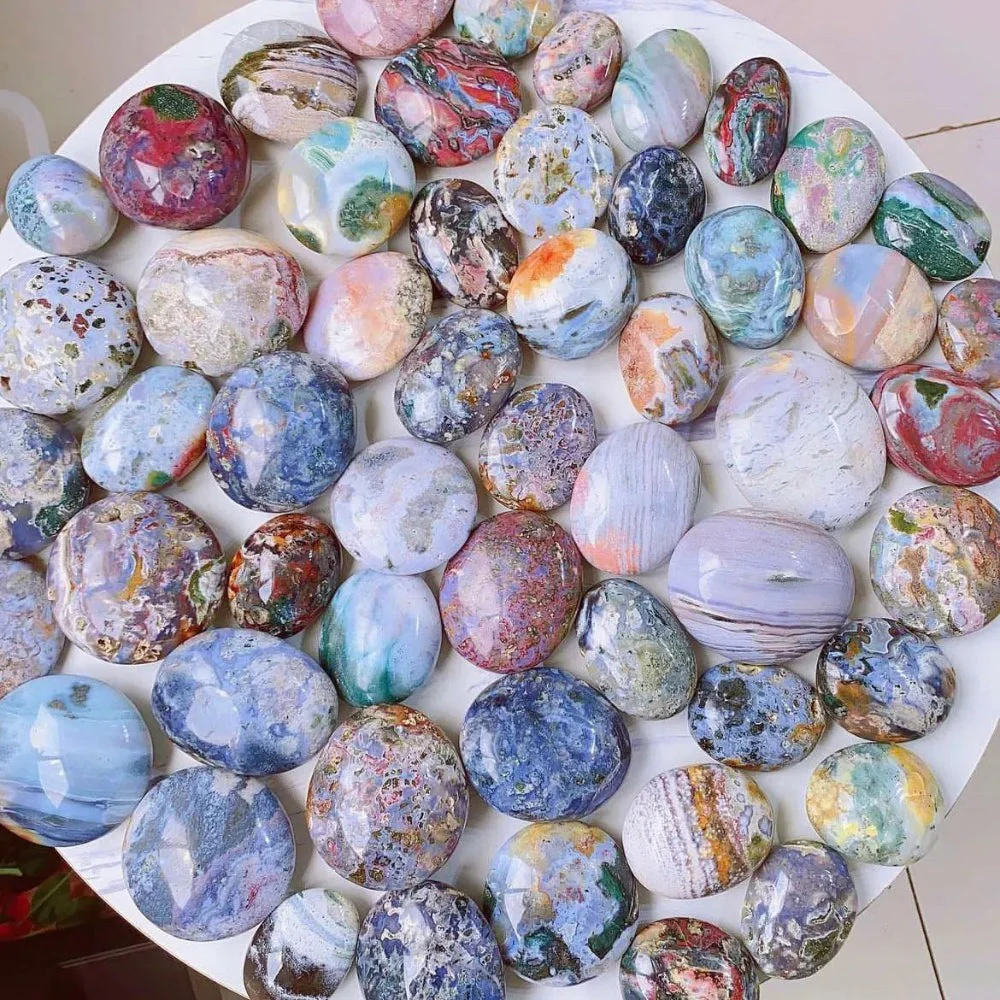 Natural African Ocean Jasper Palm Stone - Image 3