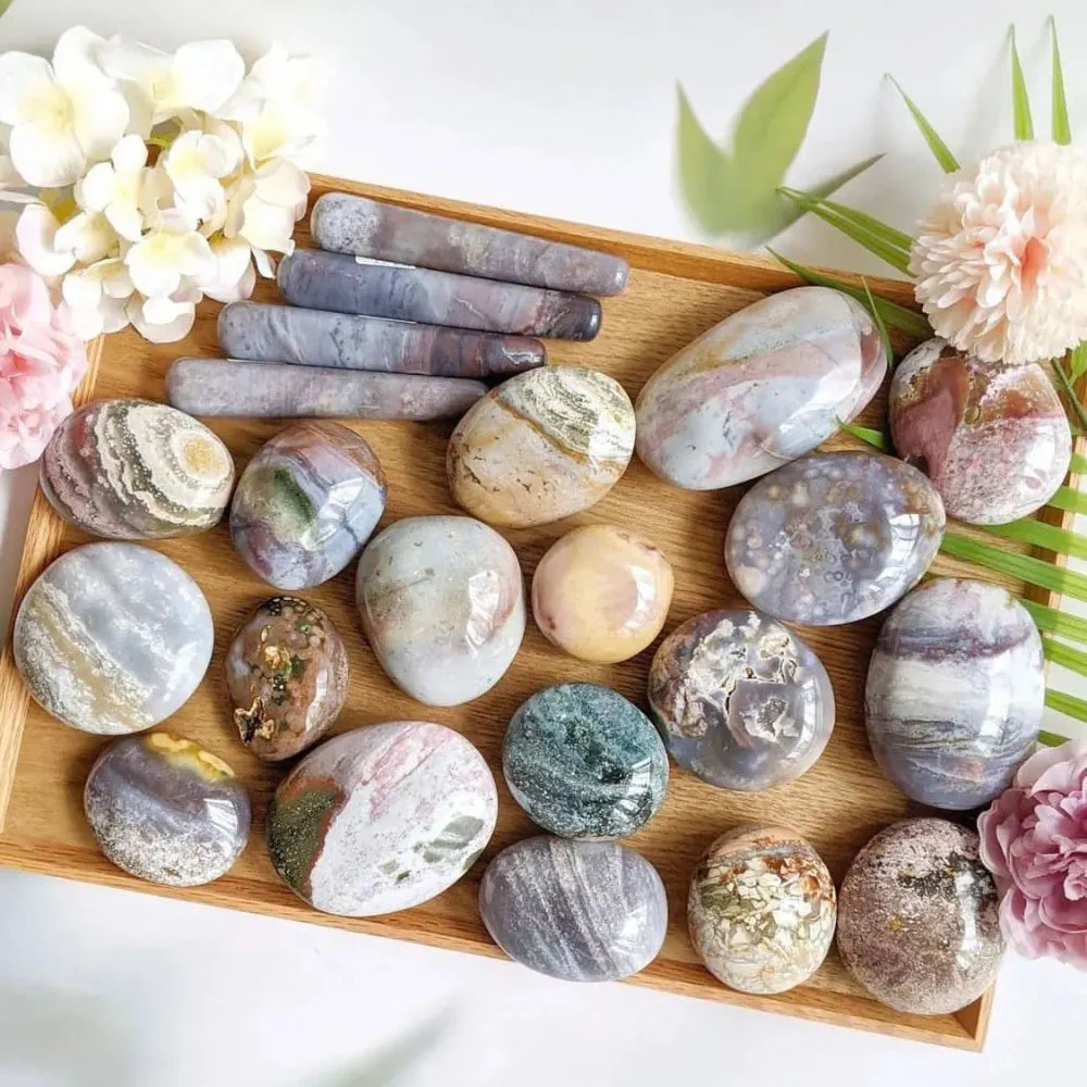 Natural African Ocean Jasper Palm Stone - Image 4