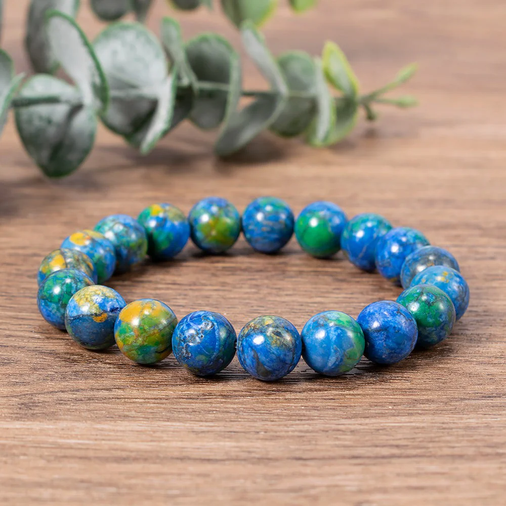 Natural Azurite Bead Bracelet - Image 2