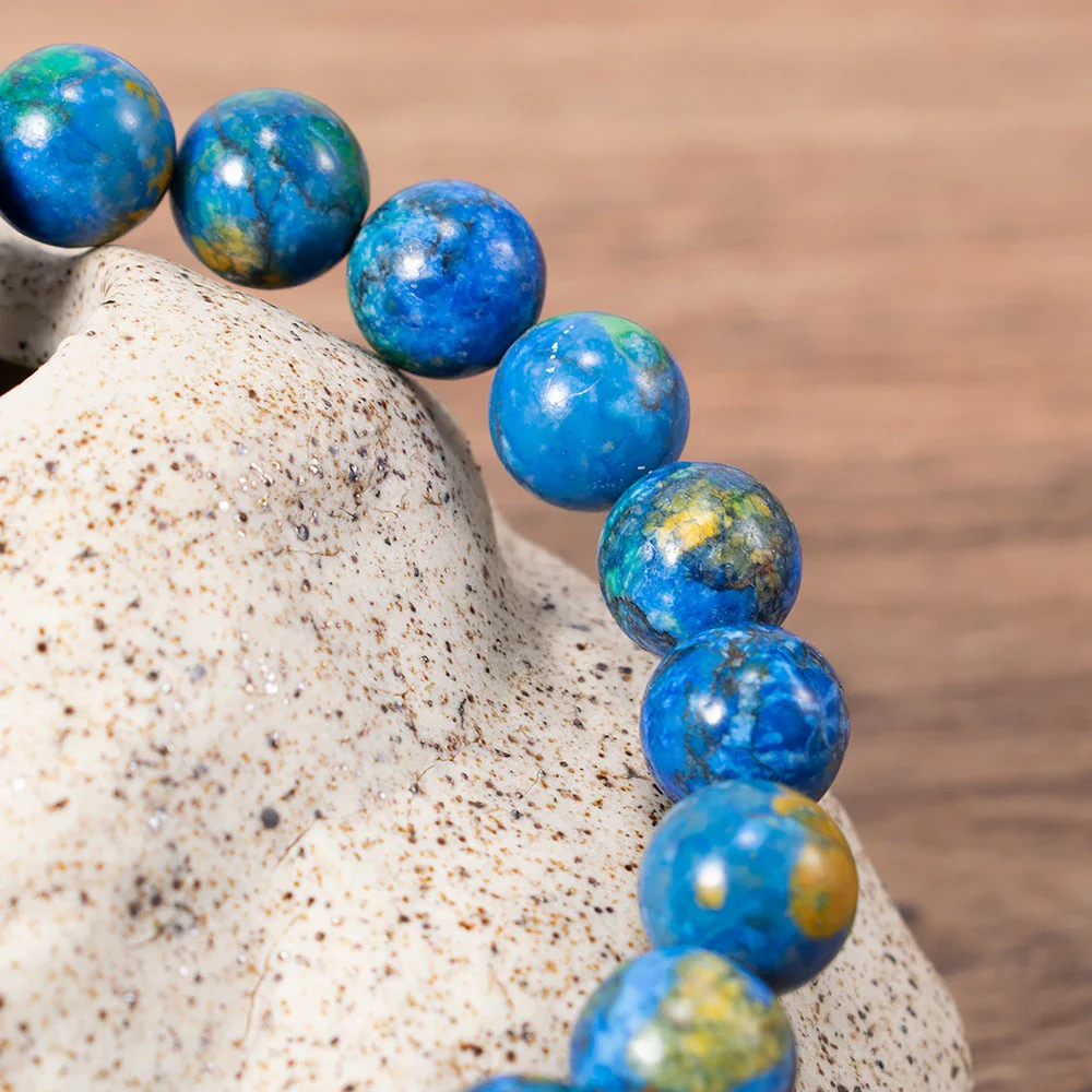 Natural Azurite Bead Bracelet - Image 4
