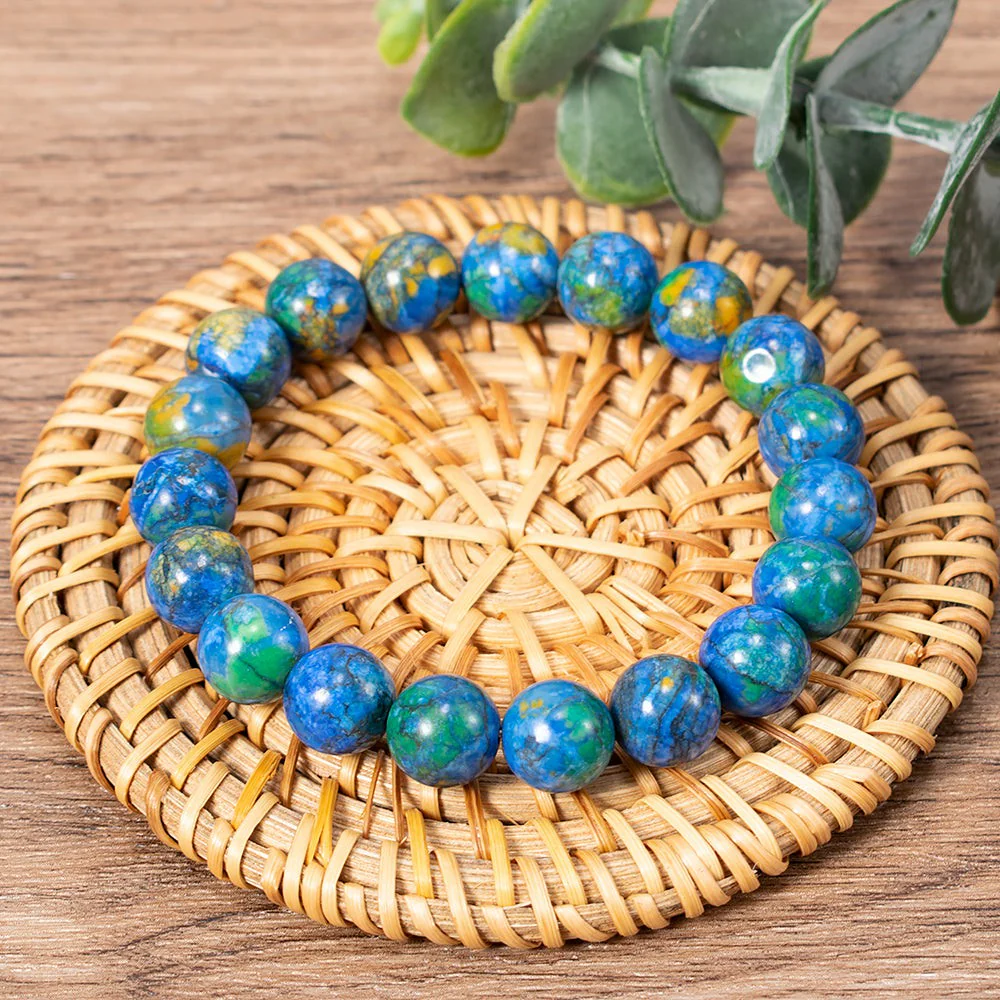 Natural Azurite Bead Bracelet - Image 5