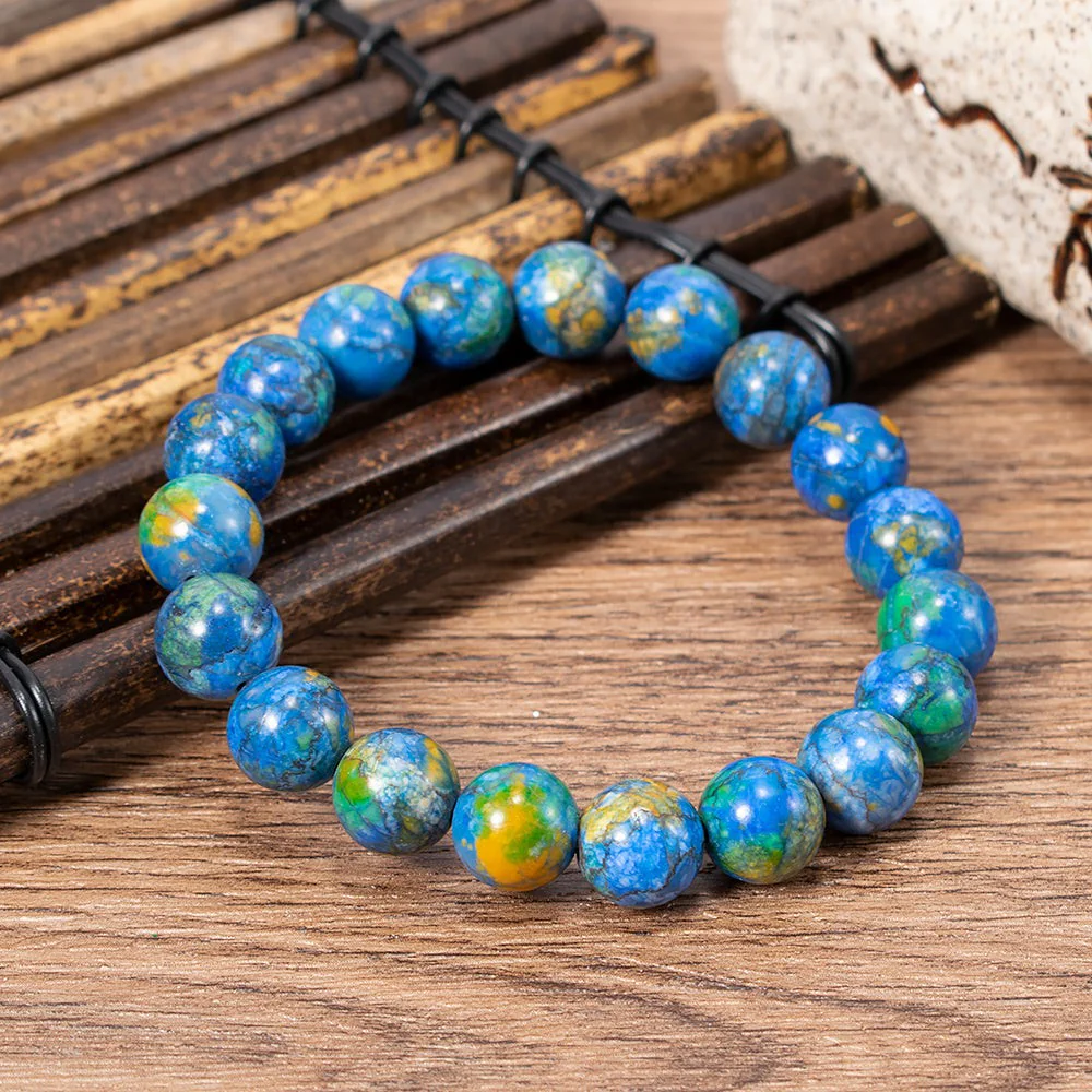 Natural Azurite Bead Bracelet - Image 6