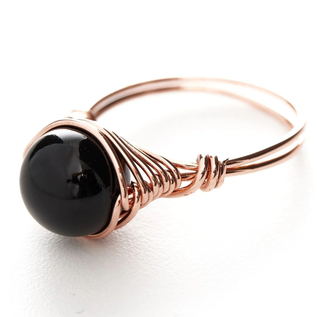 Natural Black Tourmaline Gemstone Ring - Image 9