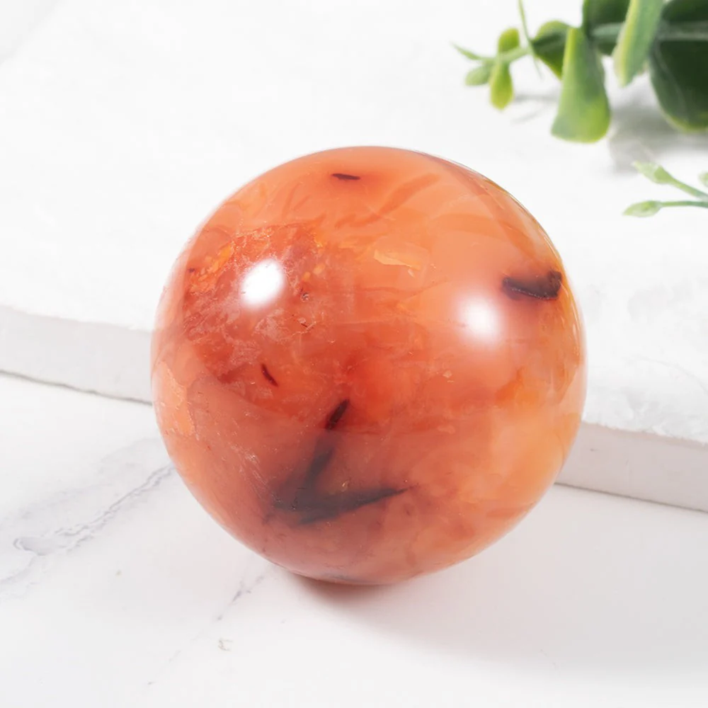 Natural Carnelian Stone Sphere - Image 6