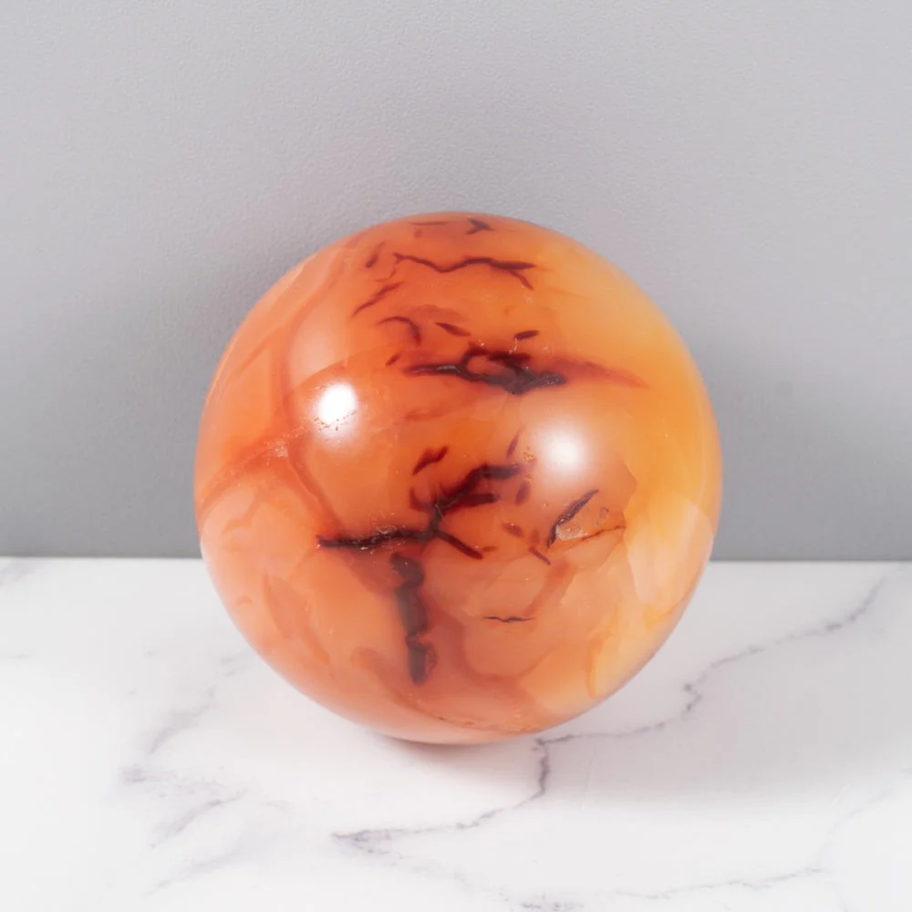 Natural Carnelian Stone Sphere - Image 7