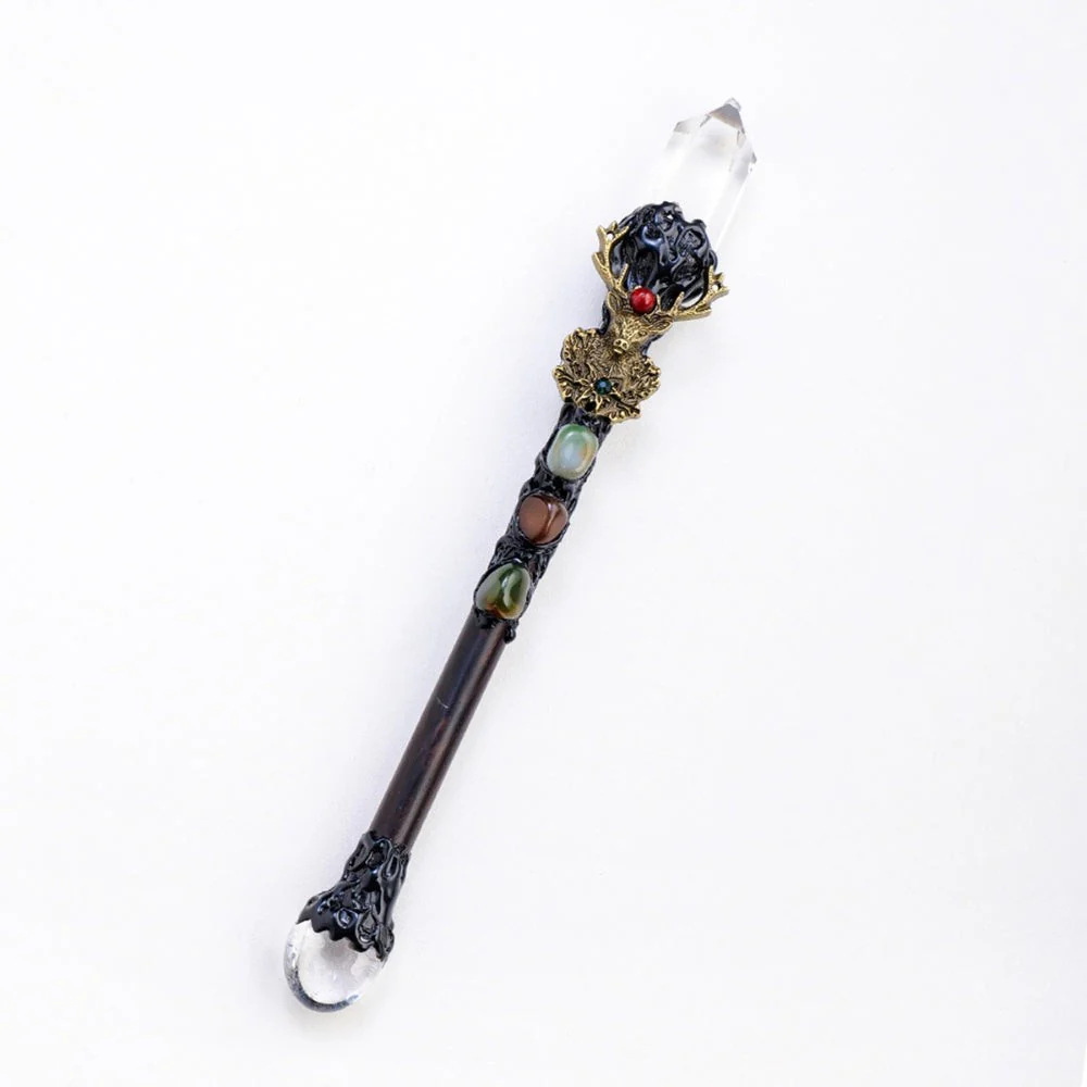 Natural Crystal Point Witchcraft Wand - Image 10