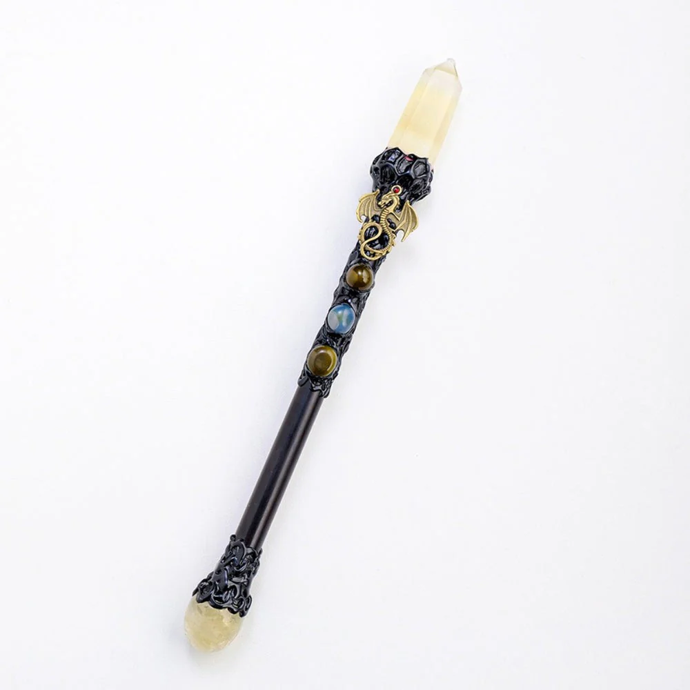 Natural Crystal Point Witchcraft Wand - Image 11